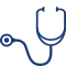 A stethoscope representing a person getting a checkup from a health care provider