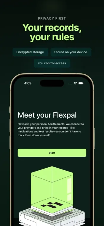 screenshot of flexpa app