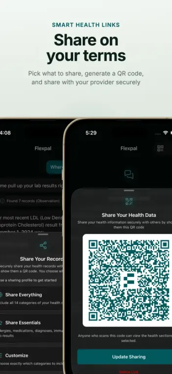 screenshot of flexpa app