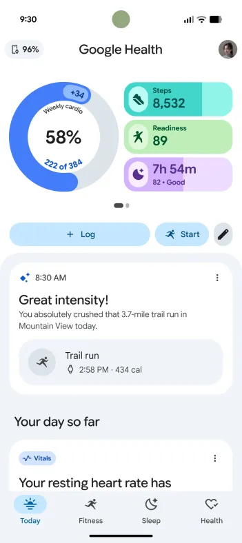 GoogleHealth screenshot 1