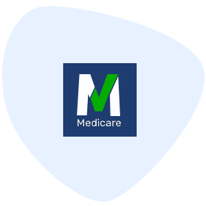 The letter M with the word Medicare underneath it representing the Medicare "What's covered" mobile app